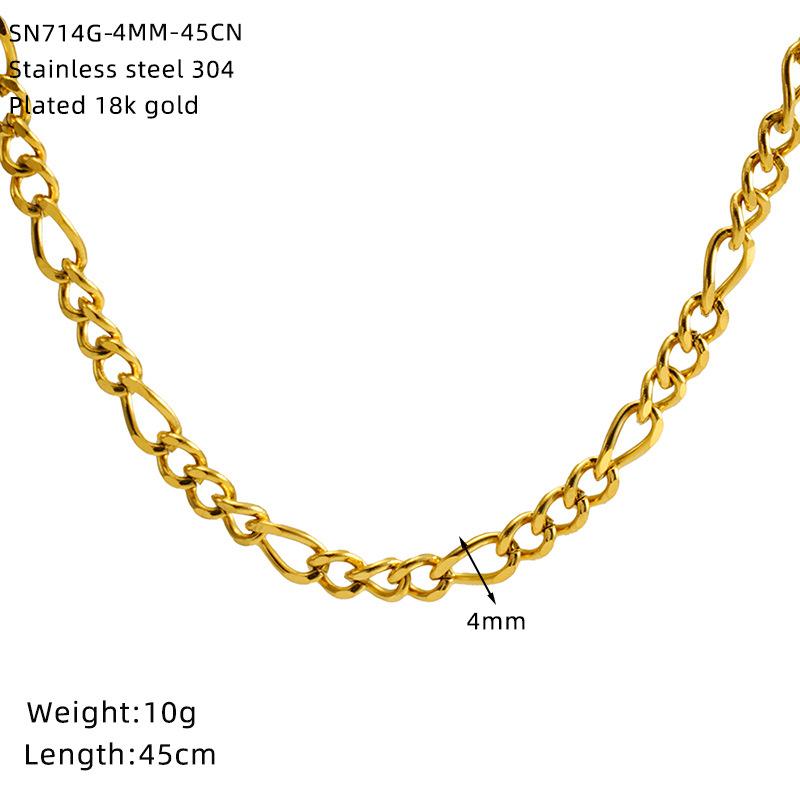 

Титановая сталь Мужские и женские цепочки, Высококлассные аксессуары, Модная кубинская цепь, Ожерелье из нержавеющей стали.