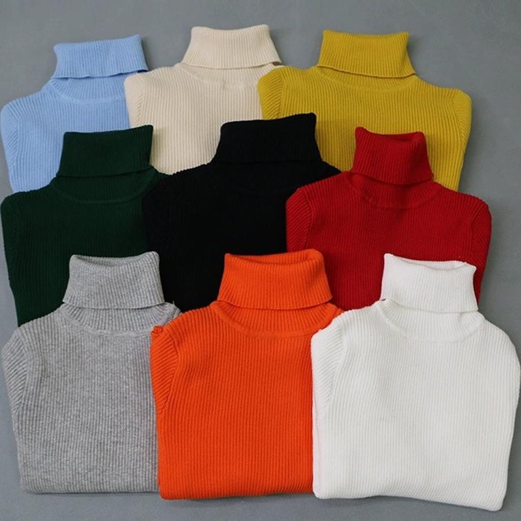 Kids Turtleneck Sweater Casual Fashion Undershirt For Daily Wear