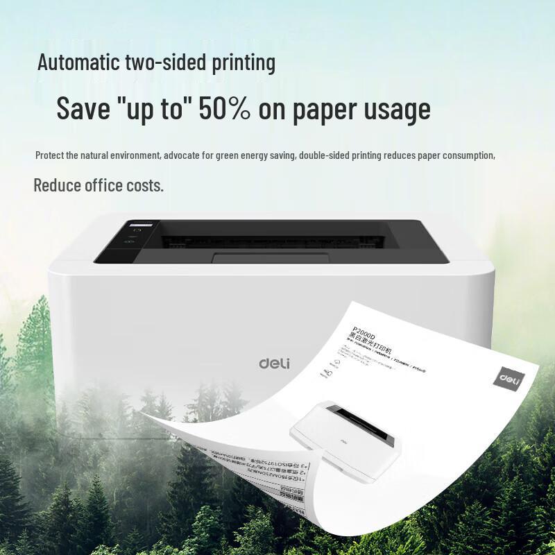 Deli P2000D Monochrome Laser Printer CN plug (adapter included)