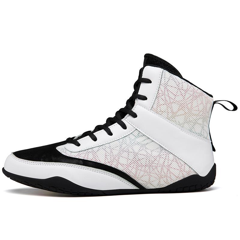 New Spring and Summer Splicing Upper Sports Shoes High Top Men's Boxing Training Shoes Fitness Shoes Fighting Shoes