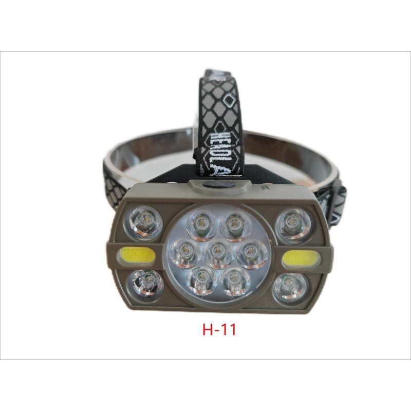 Super Helles COB Stirnlampe 9 11 12 Lichtperlen 2000 Lumen Scheinwerfer Wandern Camping Angeln Tragbar Arbeits-Stirnlampe Taschenlampe