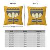 Retro Scandinavian Flower Pillowcase Polyester Linen Velvet Printed Zip Decor Pillow Case Sofa Seater Cushion Cover