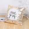 Hot Bronzing Soft Sofa Waist Square Pillowcase Cushion Cover Gold Print Merry Christmas