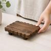 Rustic Wooden Tray Vintage Bathroom Shower Tray Versatile Soap Holder Bathroom Decor
