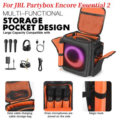 For Jbl Partybox Encore Essential 2 Portable Protective Case Shockproof Portable Speaker Dust Case Waterproof Speaker Carry Bag