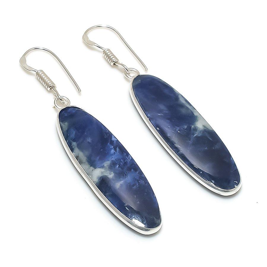 

Natural Sodalite Gemstone 925 Sterling Silver Jewelry Earring 2.17 R8o22