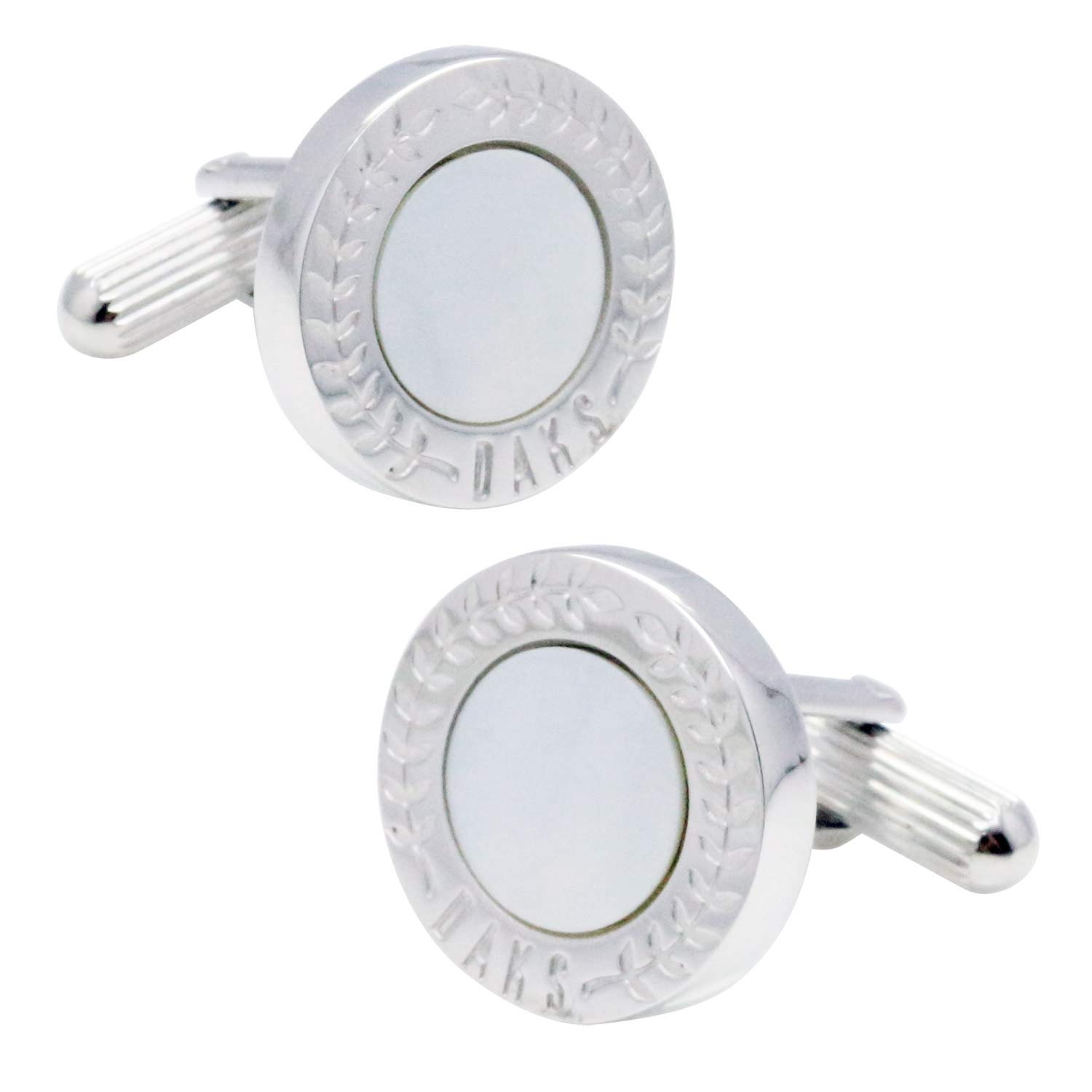 

Серебряные круглые запонки DAKS с белым жемчугом se-da025