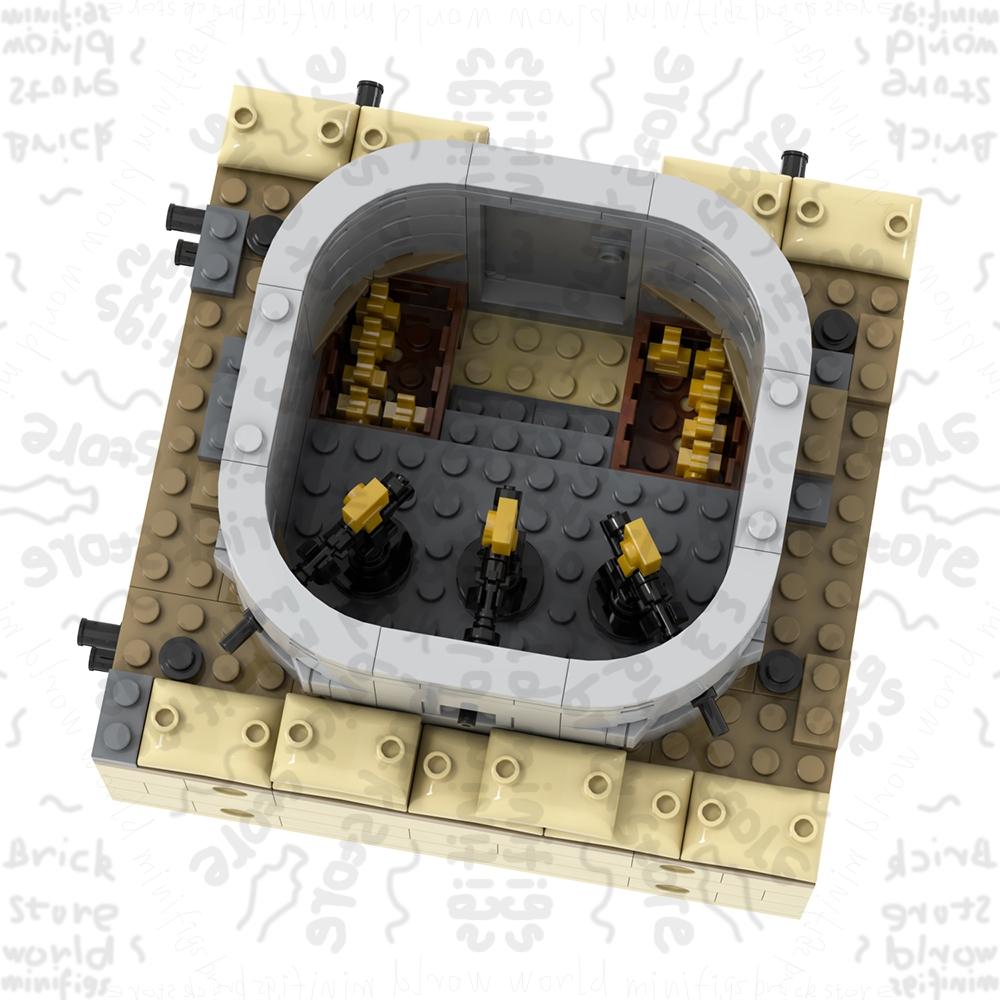 MOOXI Battlefield Bricks WW1 WW2 Military War Arsenal Compatible Figure Building Blocks Adult MOC5094 Set Gift Toys For Children