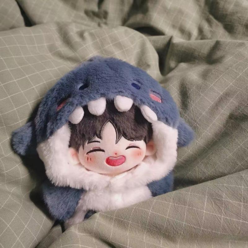 20cm Oblečení pro bavlněnou panenku Žraločí mikiny Kreslený zvířecí kabát Plyšová panenka Plněná figurka panenky Oblékací hra Hraní Dárky