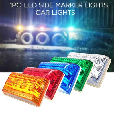 Boční obrysová světla pro auto 12LED, externí čtvercové výstražné zadní světlo, auto, přívěs, nákladní automobil, lampy, barevná 24V LED světla pro auto