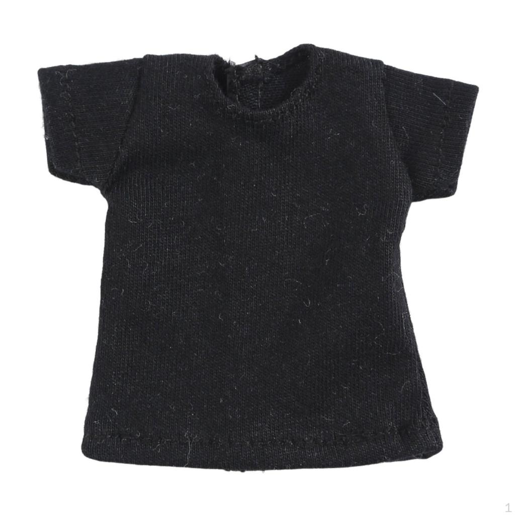 1/6 Female Action Figure Short T Shirt Crew Neck Miniature Clothing Accessories Premium Dress Trendy