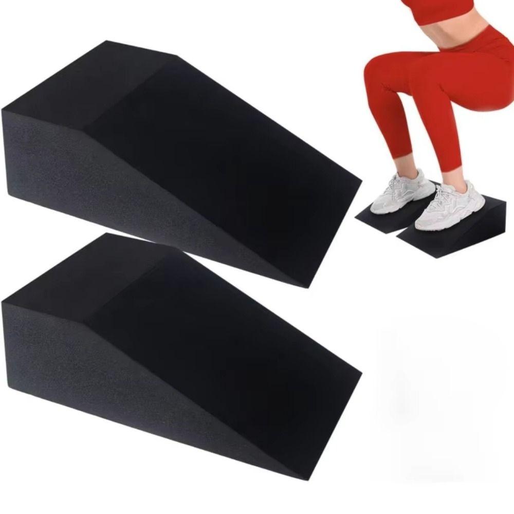 1 pair High Density EVA Gym Blocks Multi-Functional Lightweight Yoga Wedge  Fitness
