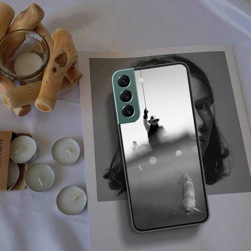 Hunter Man Fishing Dog Phone Case For Samsung A15 A25 A35 A55 Galaxy A70S A50S A30S A30 A40 A71 A51 A41 A31 A21 A11 A01 A20S A10