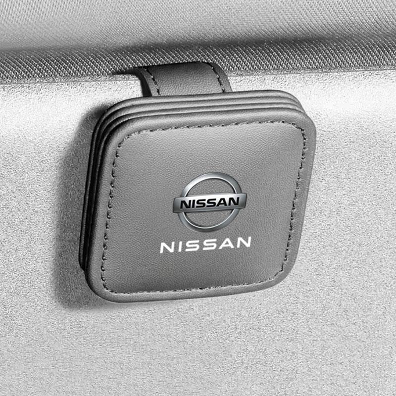 AUW3 Visor Sunglasses Holder Clip Eyeglass Holder For Nissan Qashqai Sylphy Tiida Altima Teana X-Trail Leaf Juke Sentra Accessories
