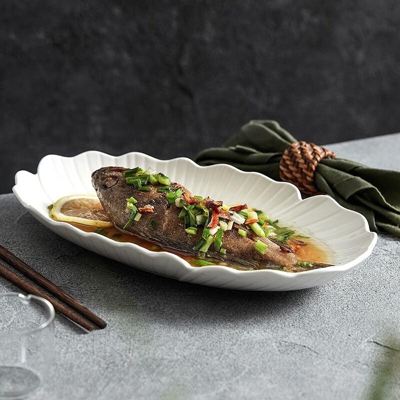 Nordic Ceramic Oval Fish Platter