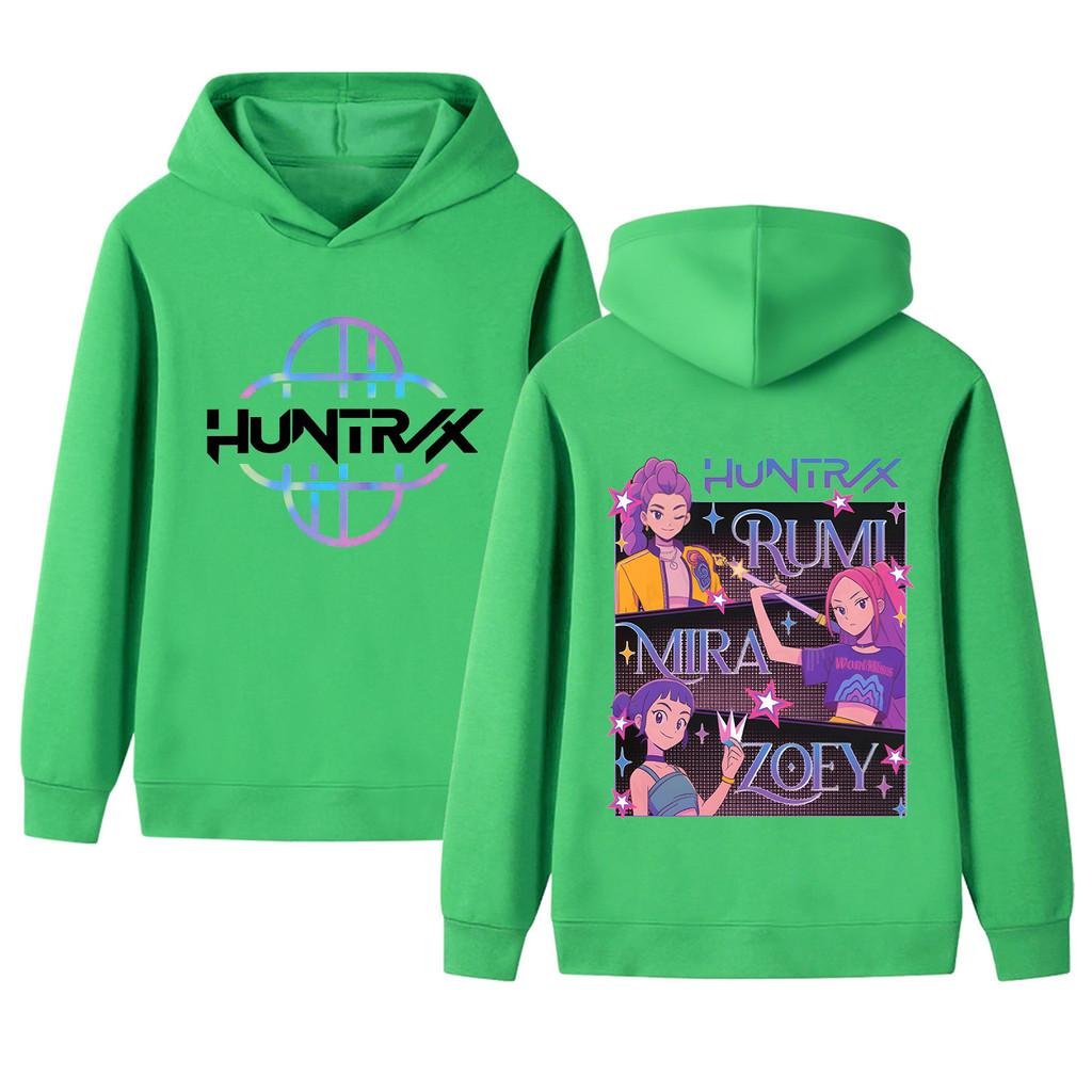 B1225-2 Kids Boys Girls Kpop Rumi Zoey Mira Double-sided Print Long Sleeves Hoodie