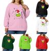 Women's Fashionable Casual Plus-Size Long Sleeve Pullover Printed Sweatshirt