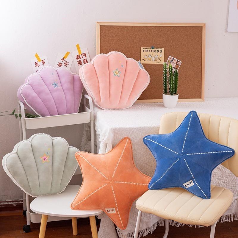 Cozy And Adorable Shell Starfish Plush Pillow For Sleeping And Gift Giving