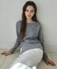 Wednesday Oasis For Woman Diagonal Button Round Knit_Gray(Wc26Kn07)