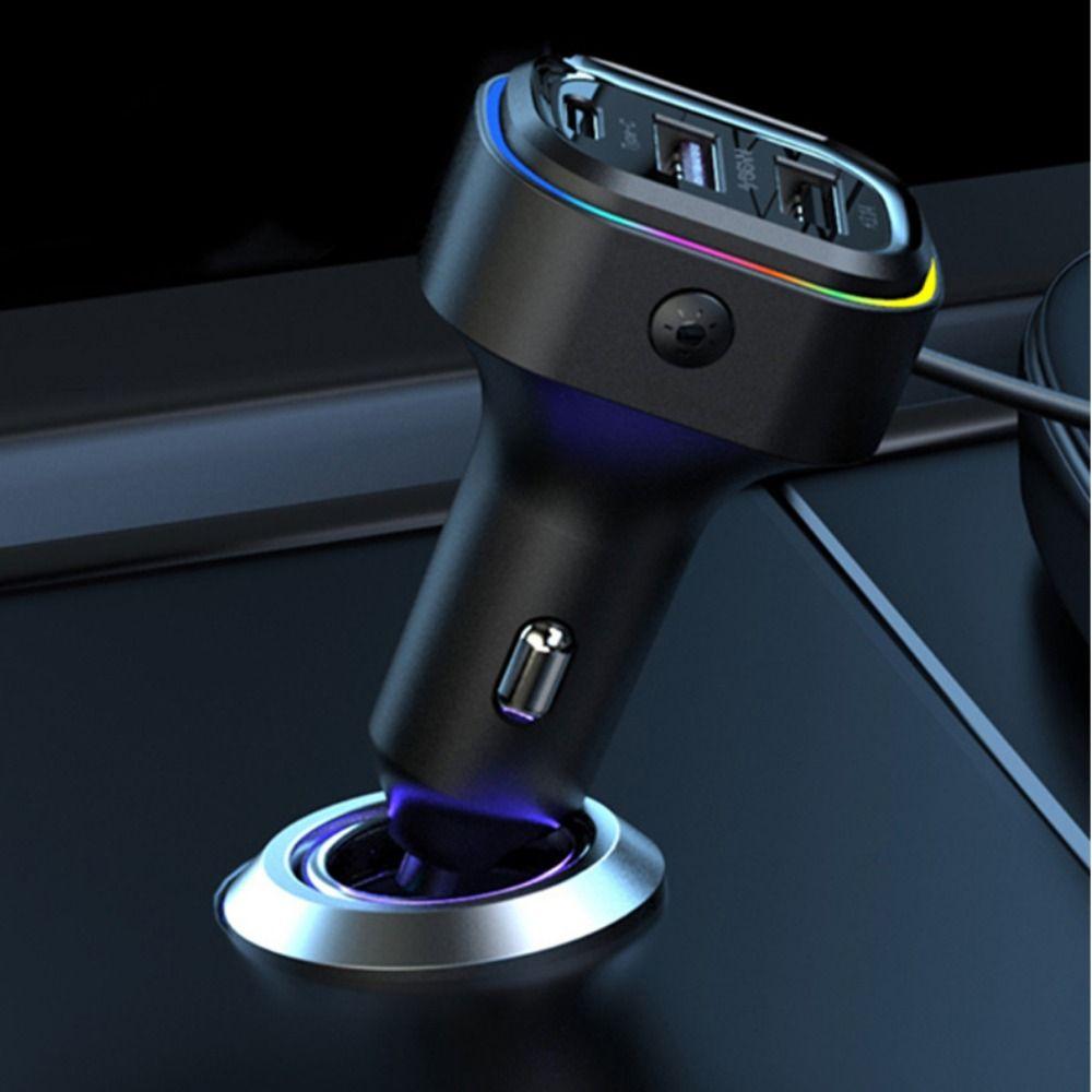 81W Power Car-mounted multi-function charger 6 in 1 Ports Super Fast Charging  Universal Vehicles