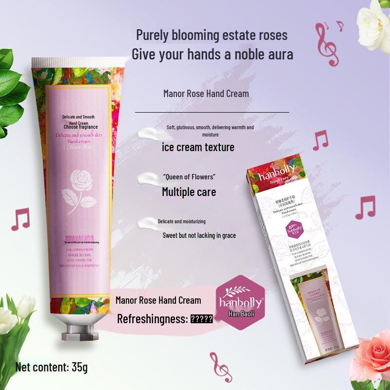 Han Baoli Rose Verbena Hand Cream - Wedding Favors, Autumn/Winter Moisturizing & Hydrating.