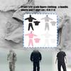 Realistic Miniature Soldier Figure Outfit 3in1 Clothes Set Breathable Hoodie Sweatpants Tees For Doll Display Scene