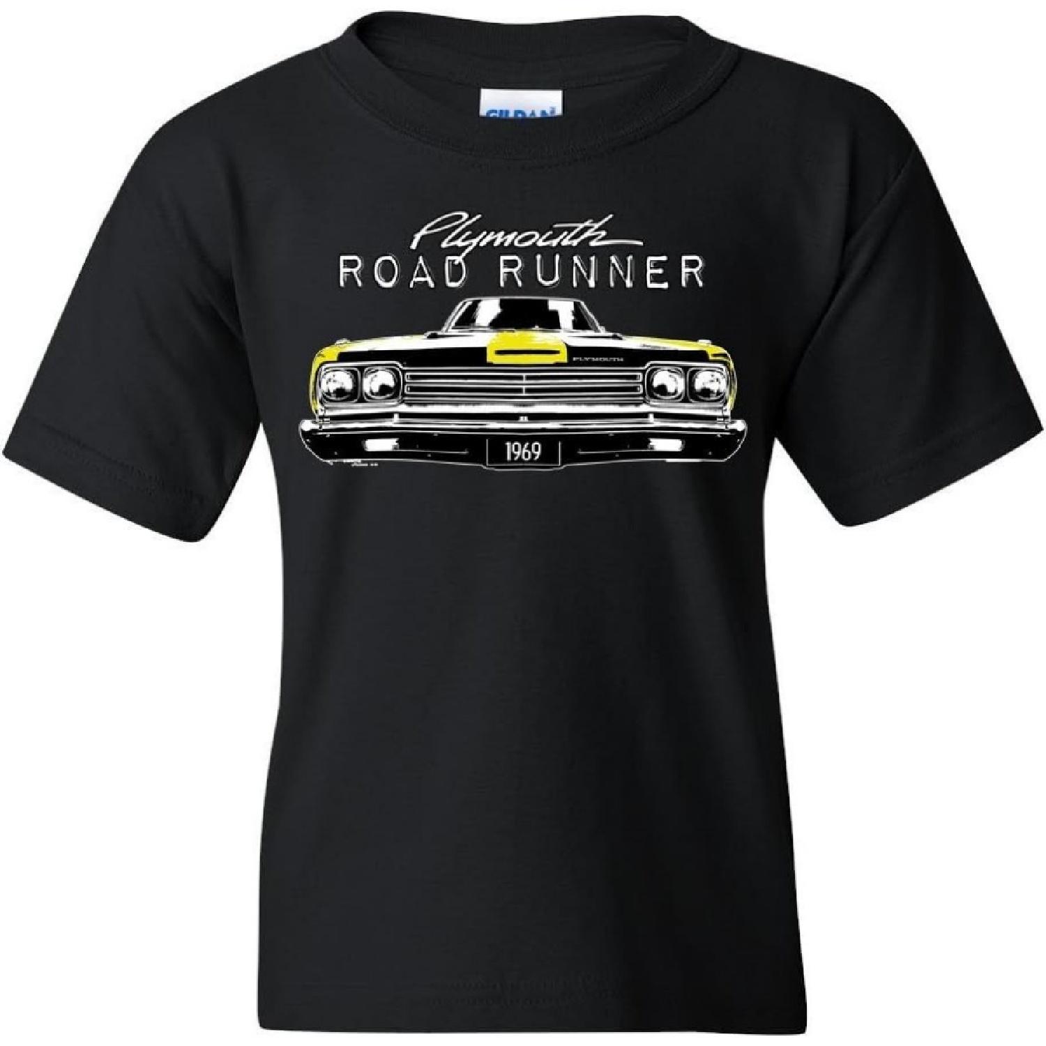 Футболка для молодежи Plymouth Road Runner 1969 Route 66 American Made Классическая детская футболка Черная L XXXXXL разноцветный