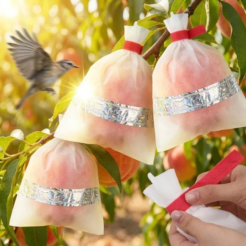 Reflective Non-woven Fruit Protection Bags Reusable Bird Repellent Fruit Cover Universal Grapes Bag Orchard Insect-proof Covers