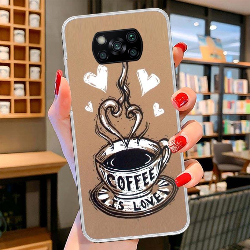 Coffee Wine Cup Cover Phone Case For Xiaomi Poco F7 Ultra X7 X6 X5 Pro M7 Redmi 15C 15 13C 13 12C 12 10C 10 9A 9C 9T 9 Shell Poc