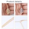 Stylish Neck Chain with Metal Spiral Circle Pendant Unique Spiral Circles Pendant Necklace Elegant Clavicle Chain
