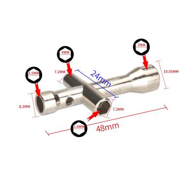 Strumento Ugello Stampante 3D 4 in 1 M2 M2.5 M3 M4 Vite Dado Chiave Esagonale a Croce Per Ugelli E3D V6 Mk8 Mini Chiave Inglese