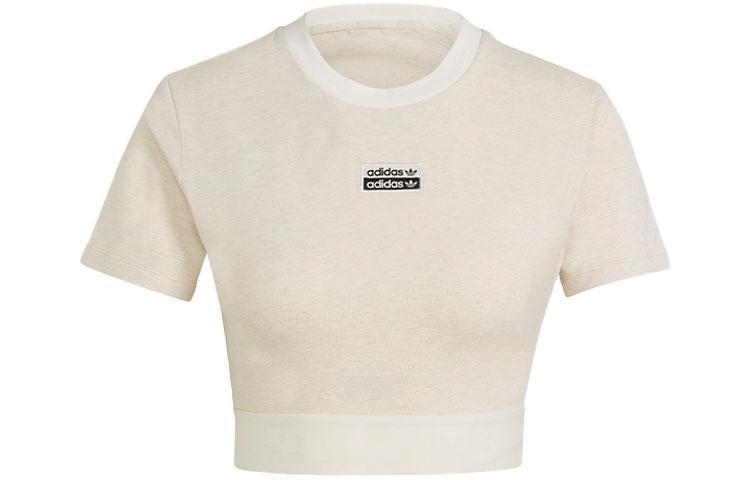 Adidas Originals R.Y.V Crop Tops Women s Jade White Crew Neck Moderate GN4346 32