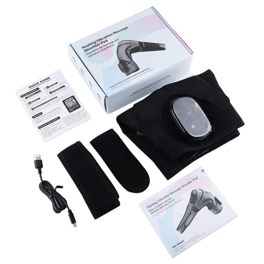 Touchscreen Electric Heating Shoulder and Neck Massager with Vibration