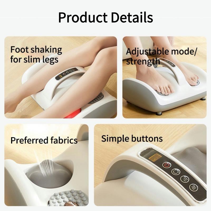 Masażer Shiatsu do stóp z wibracjami Elektryczny podgrzewany Masaż łydek i stóp Terapeutyczne ugniatanie Poprawia krążenie krwi w nogach Relaks mięśni