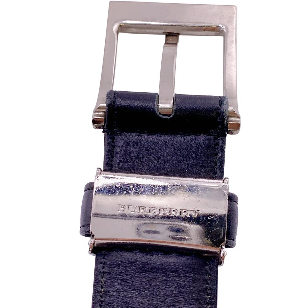 Burberry Kožený pásek Burberry London černá kůže pánský Použitý