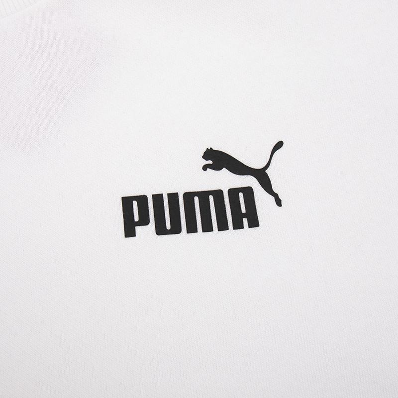 PUMA Ess+ Logo Repeat Graphic Crew Sweatshirt Men Tops White 675128-02