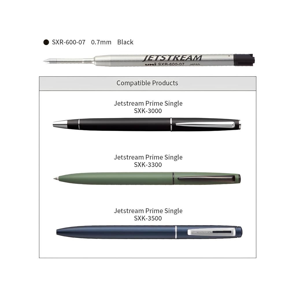 Mitsubishi Pencil Wkład do długopisu Jetstream Czarny 1 wkład x 3 opakowania tusz Jetstream odporny na tarcie MITSUBISHI PENCIL SXR-600-07-24 0.7mm Ultra-niski