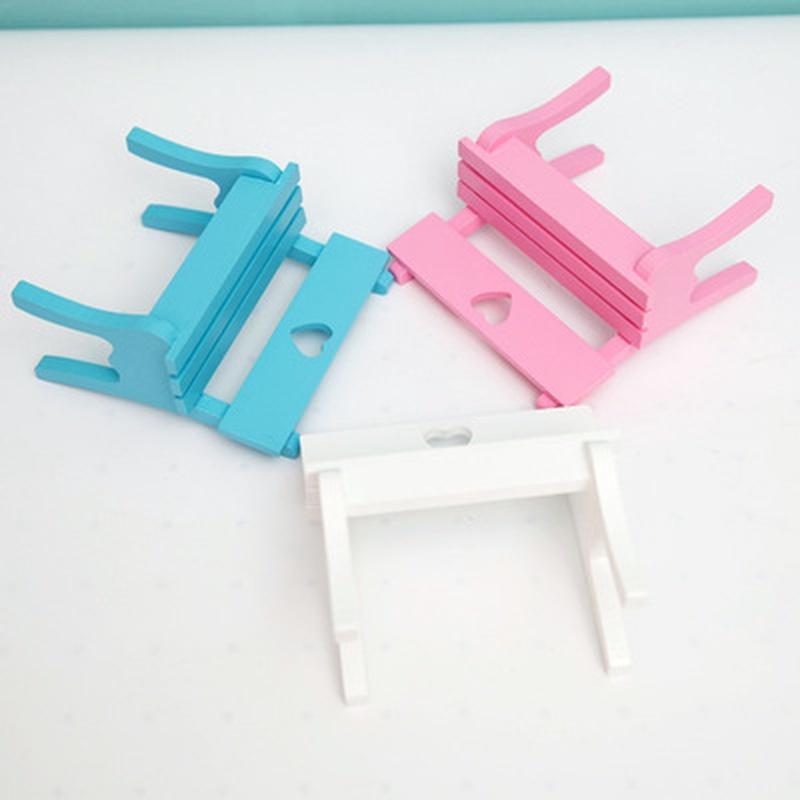 1PC New Mini Chair Bench Stool Ornaments Wooden Diy Toys Home Garden Decor Miniatures Dollhouse Fur