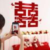 Double Happiness Wedding Room Decoration Set for Bedroom and Engagement Backdrop