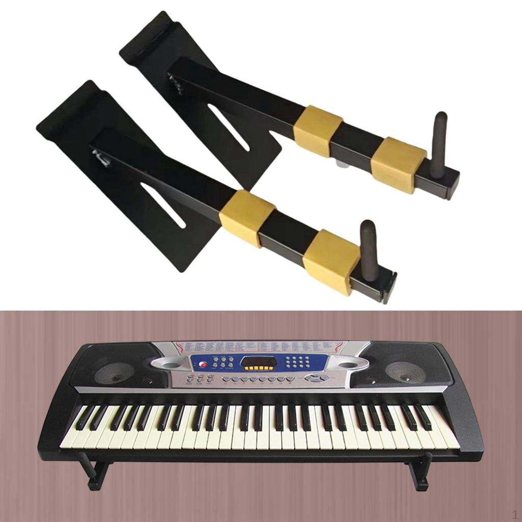 Electronic Keyboard Stand Bracket Display Rack Adjustable Easy Installation Metal Telescopic Arms