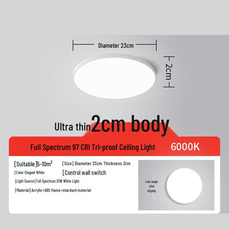 Liangtu Dimmable LED Ceiling Light for Living Room