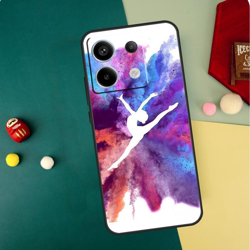 Gymnastics Oil Painting Case For Xiaomi Redmi Note 14 13 12 11 15 Pro Plus Redmi 15 13 10 10C 12C 13C 14C 15C Funda