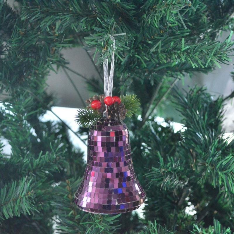 Sparkling Glass Discos Bauble Christmas Tree Hangings Charm Ornament Easy to Hanging Festival Home Decoration Supplies