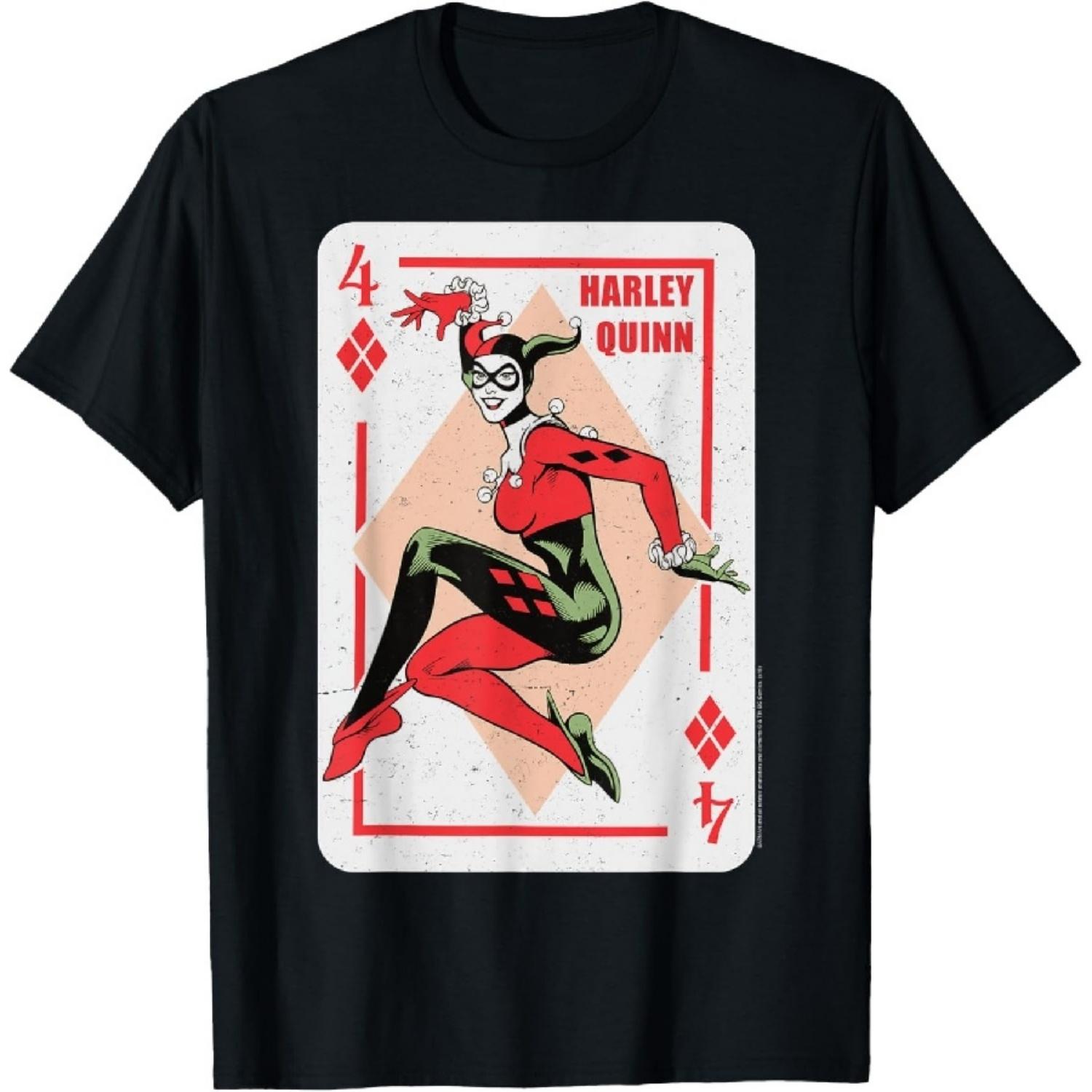 Футболка DC Comics Бэтмен Харли Квинн с игральной картой XXXXXL разноцветный