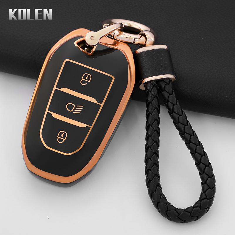Tpu Car Key Case Cover Shell For Peugeot 308 408 508 2008 3008 4008 5008 Citroen C4 C4L C6 C3-Xr Picasso Ds3 Ds4 Ds5 Accessories