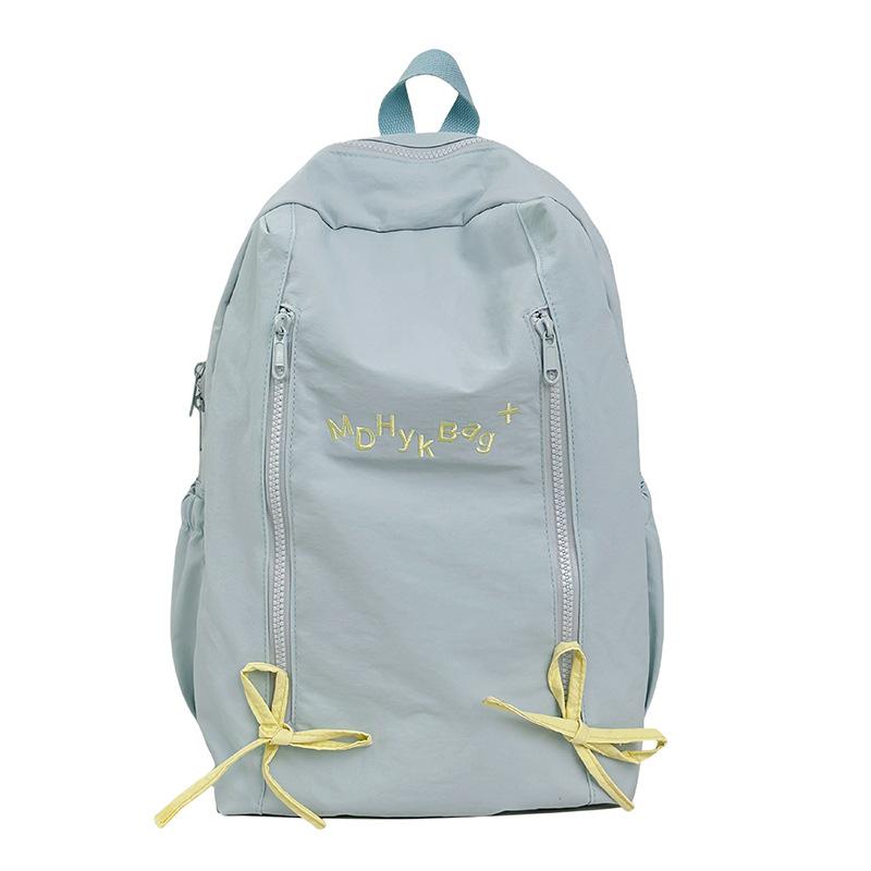 Schoolbag Korean Version of the New Literary and Simple Lightweight Waterproof Backpack Female College Student Versatile Schoolbag Leisure Travel