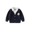 Children's Clothing Spring and Autumn Fake Two-Piece Baby Boy Turn-down Collar Coat