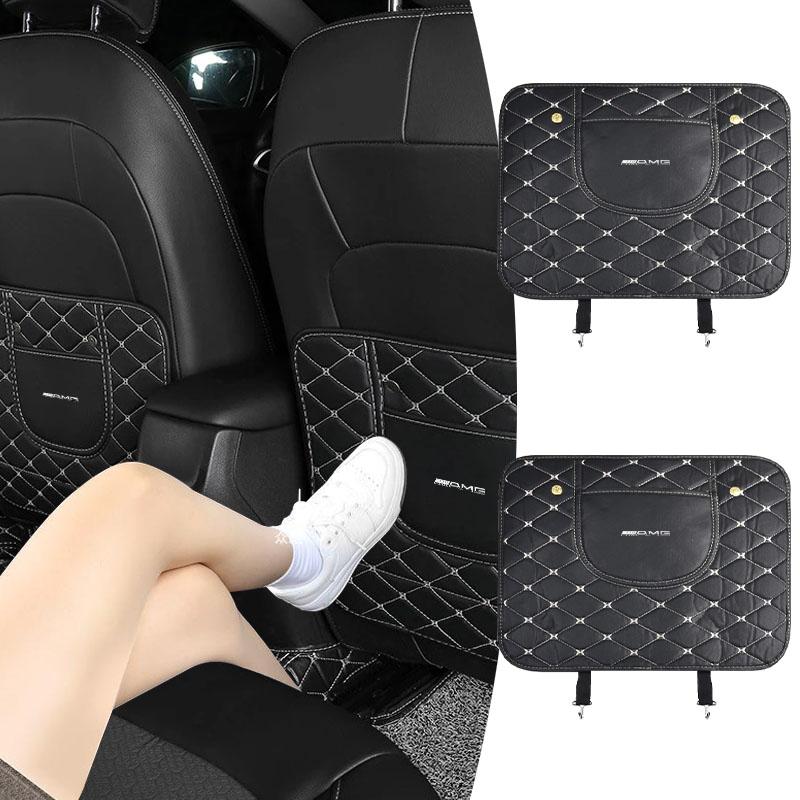 Car Seat Back Storage protective Pad Prevent Kick Mat Stickers For Mercedes-Benz CLS GLC GLK W211 W221 W220 W163 W164 W203