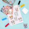 16/24PCS Cute Cat Face Changing Stationery Notebook Reward Stickers DIY Puzzle Make a Face Cartoon Stickers