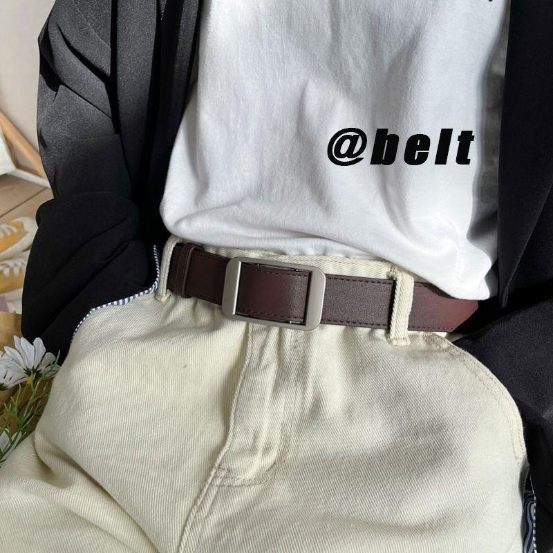 Trendy No Hole Men's Lazy Style Ins Korean Version Minimalist Waist Belt For Summer Fashion